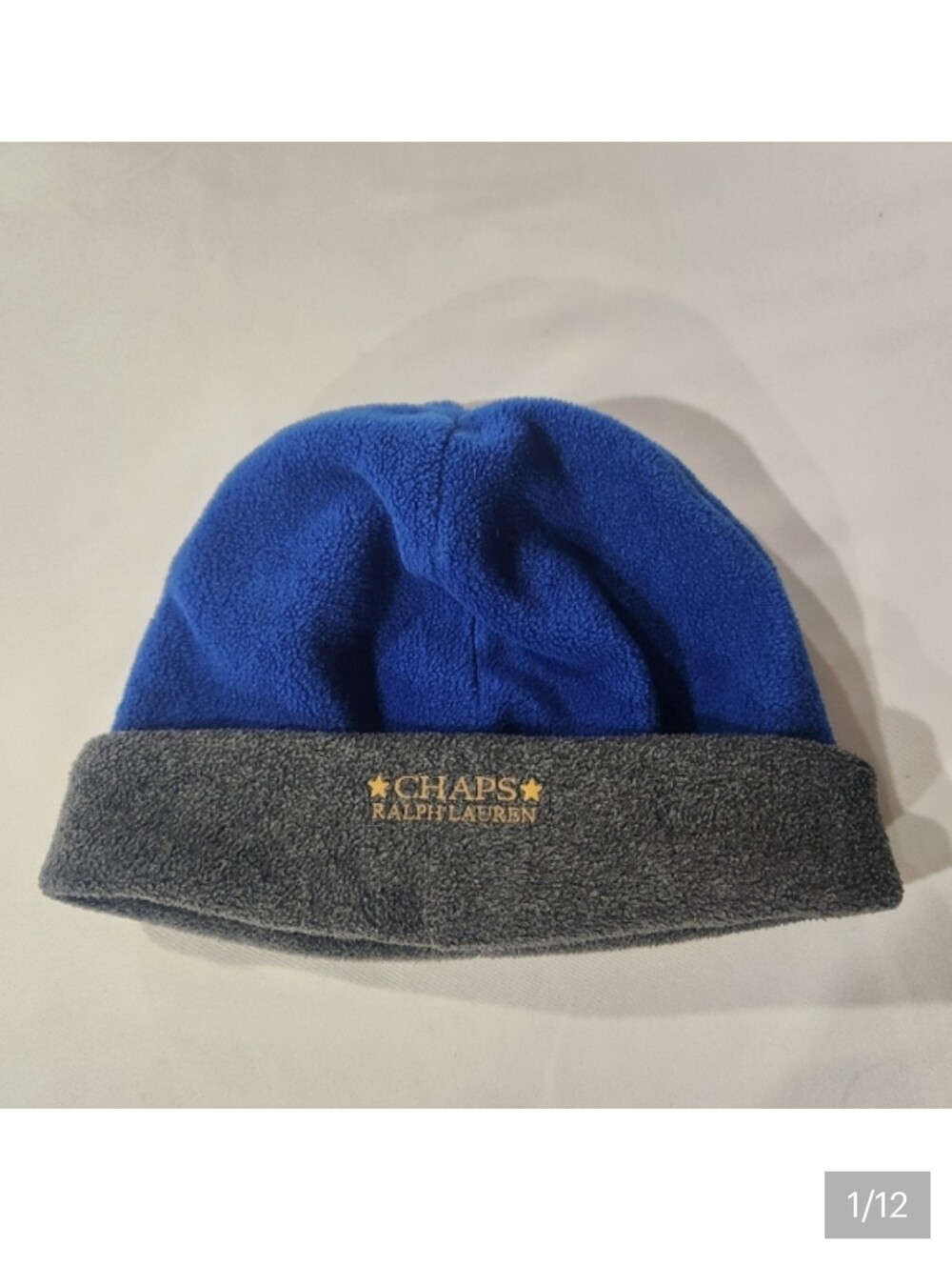 Vintage Y2K CHAPS RALPH LAUREN Reversible Fleece Hat ❄️